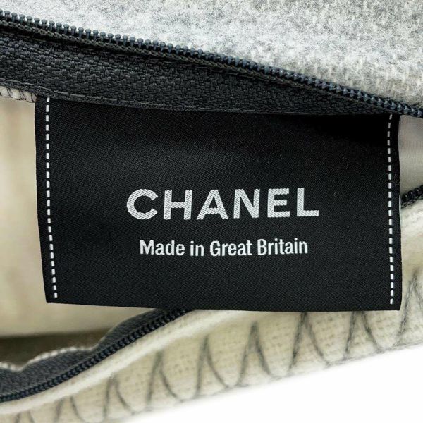 シャネル クッション サークルロゴ ダブルフェイス ココマーク ウール カシミヤ CHANEL インテリア 白