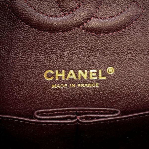 シャネル チェーンショルダーバッグ マトラッセ25 ココマーク ラムスキン ダブルチェーン A01112 CHANEL 黒