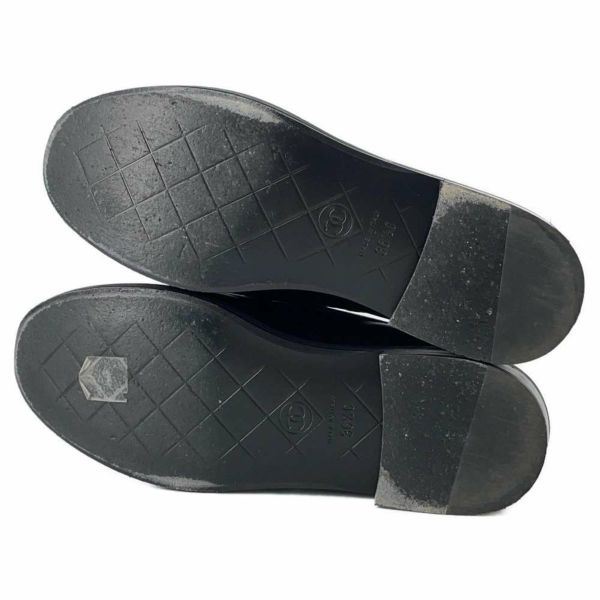 シャネル ローファー マトラッセ CCターンロック ラムスキン レディースサイズ36 1/2C G36646 CHANEL 靴 黒