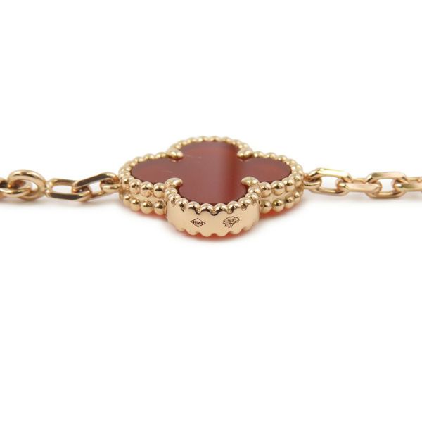 ヴァンクリーフ＆アーペル ブレスレット ヴィンテージ アルハンブラ ブレスレット 5モチーフ カーネリアン ギヨシェ K18PG VCARP7RP00