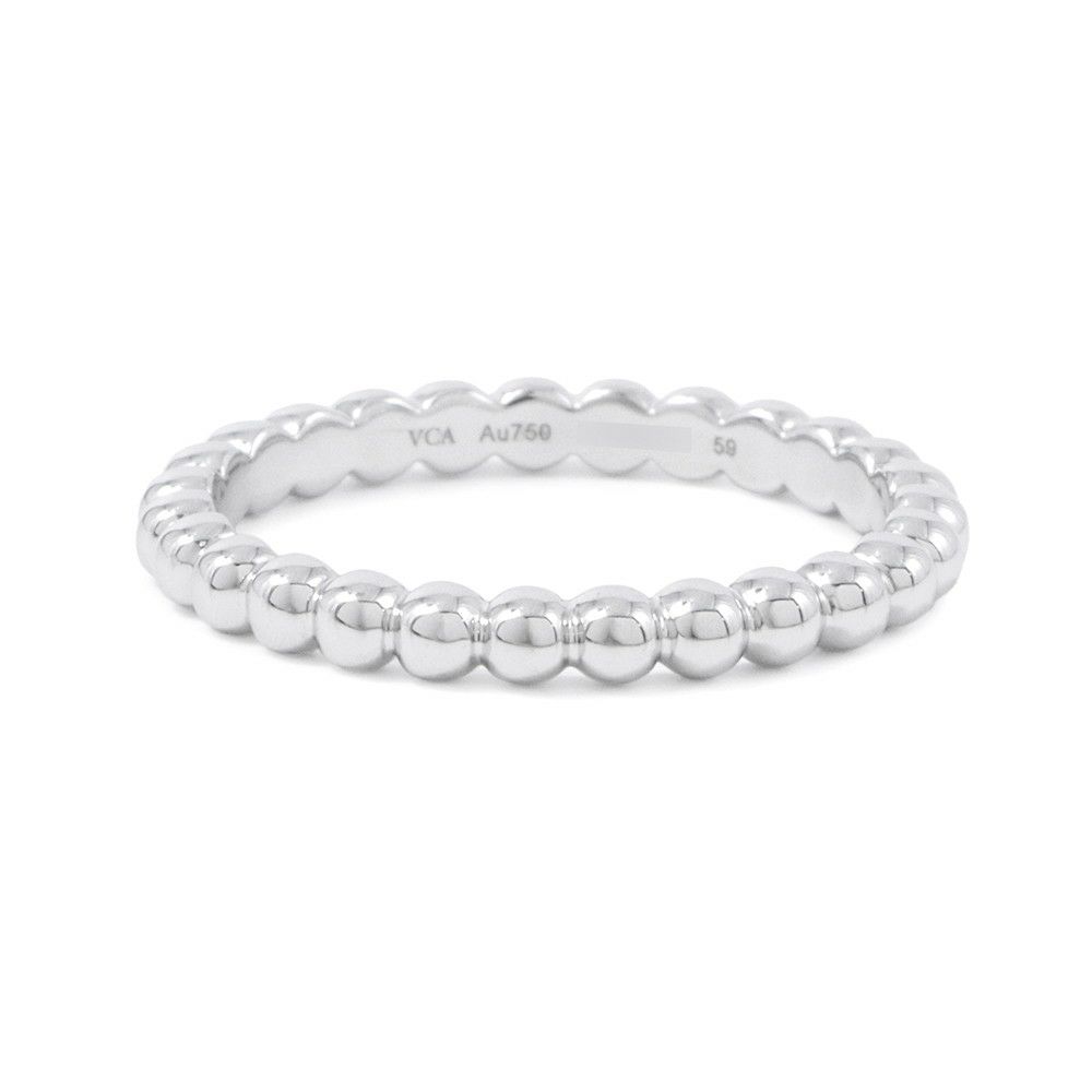 ヴァンクリーフ&アーペル リング ペルレ ゴールドパール ミディアム K18WGホワイトゴールド サイズ59 VCARN9PC00 指輪