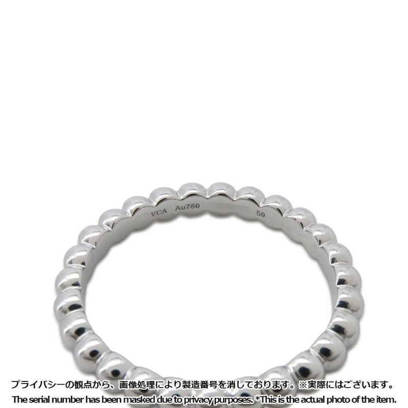 ヴァンクリーフ&アーペル リング ペルレ ゴールドパール ミディアム K18WGホワイトゴールド サイズ59 VCARN9PC00 指輪