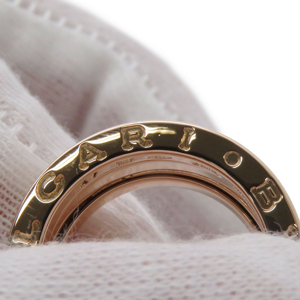 ブルガリ リング ビーゼロワン B-zero1 2バンド K18PGピンクゴールド リングサイズ47 BVLGARI 指輪 ジュエリー