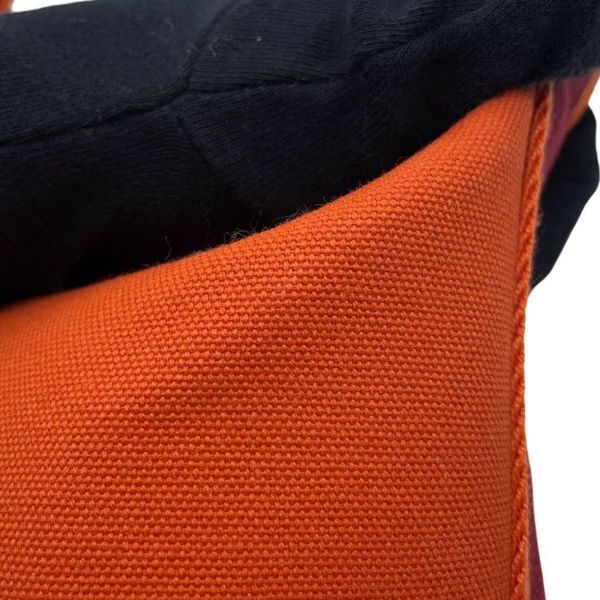 エルメス ポーチ ブリッド・ア・ブラックPM フー/ボルドー/シルバー金具 キャンバス