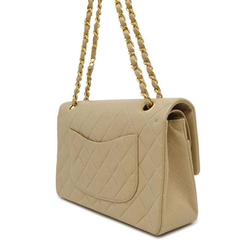 シャネル チェーンショルダーバッグ マトラッセ25 ココマーク ラムスキン ダブルチェーン A01112 CHANEL