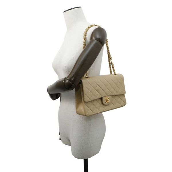 シャネル チェーンショルダーバッグ マトラッセ25 ココマーク ラムスキン ダブルチェーン A01112 CHANEL