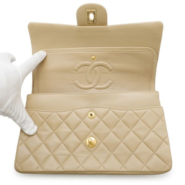 シャネル チェーンショルダーバッグ マトラッセ25 ココマーク ラムスキン ダブルチェーン A01112 CHANEL