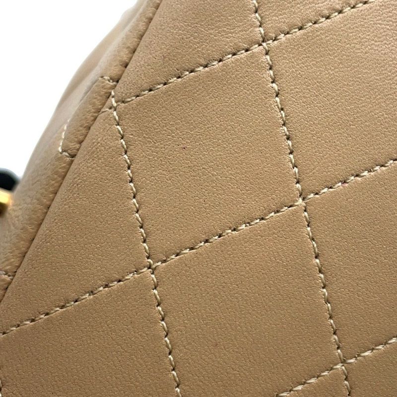 シャネル チェーンショルダーバッグ マトラッセ25 ココマーク ラムスキン ダブルチェーン A01112 CHANEL