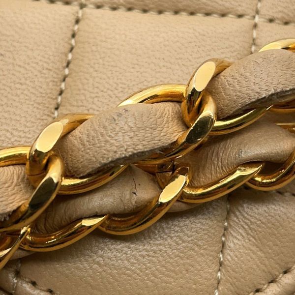 シャネル チェーンショルダーバッグ マトラッセ25 ココマーク ラムスキン ダブルチェーン A01112 CHANEL
