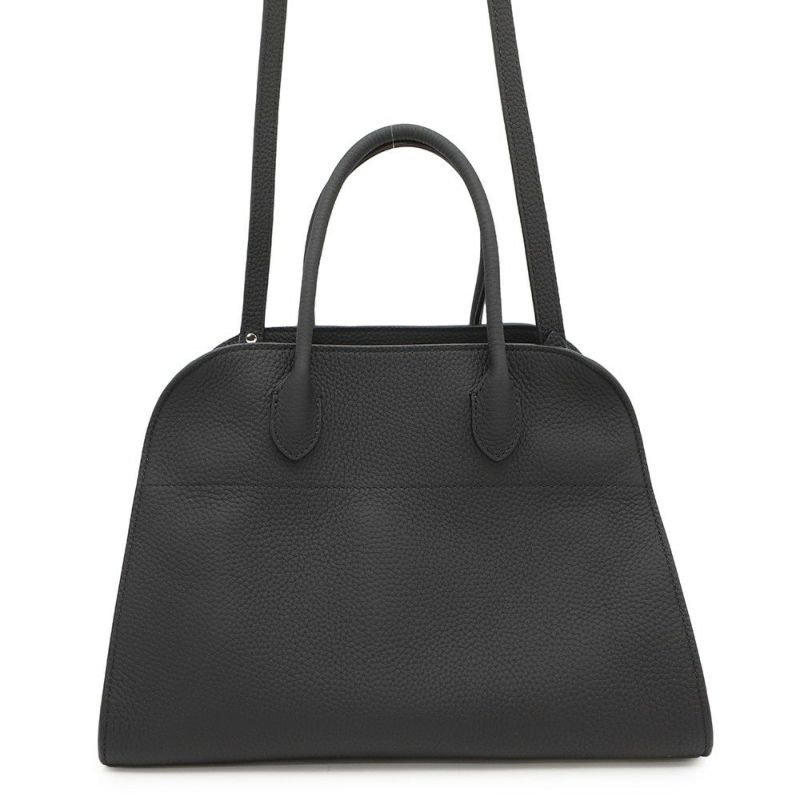 ザ ロウ ハンドバッグ ソフトマルゴー12 レザー W1586 THE ROW バッグ 2wayショルダーバッグ 黒