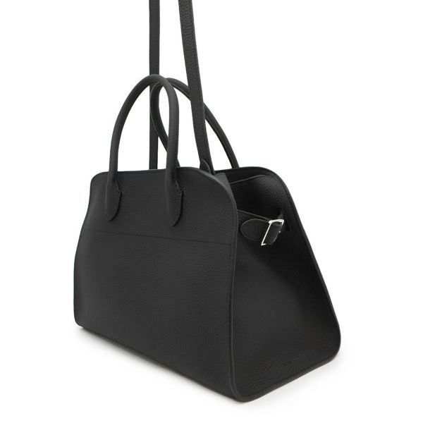 ザ ロウ ハンドバッグ ソフトマルゴー12 レザー W1586 THE ROW バッグ 2wayショルダーバッグ 黒