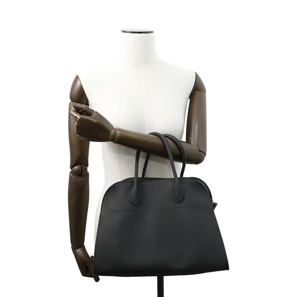 ザ ロウ ハンドバッグ ソフトマルゴー12 レザー W1586 THE ROW バッグ 2wayショルダーバッグ 黒