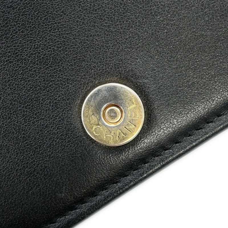 シャネル チェーンウォレット ボーイシャネル マトラッセ ココマーク キャビアスキン AP1117 CHANEL 財布 黒