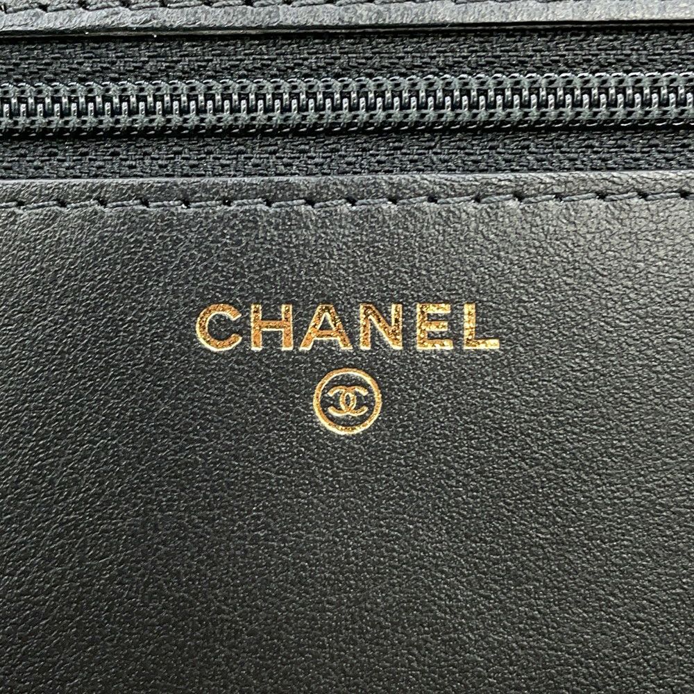 シャネル チェーンウォレット ボーイシャネル マトラッセ ココマーク キャビアスキン AP1117 CHANEL 財布 黒