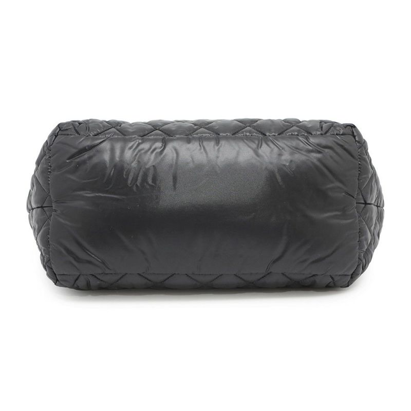 シャネル トートバッグ コココクーン ココマーク マトラッセ スモールPM ナイロン A48610 CHANEL バッグ 黒