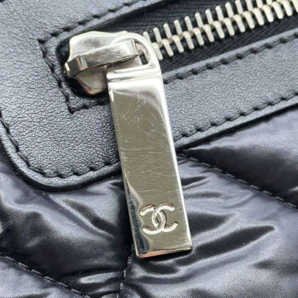 シャネル トートバッグ コココクーン ココマーク マトラッセ スモールPM ナイロン A48610 CHANEL バッグ 黒