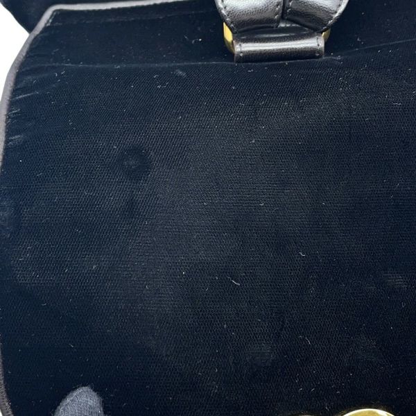 シャネル リュック ココマーク チェーン ベロア ラムスキン CHANEL バックパック バッグ ポーチ付き 黒