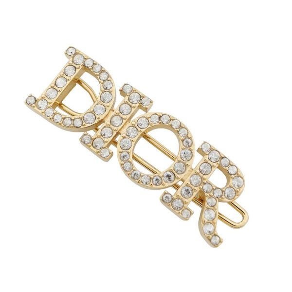 ロゴが個性的！【Christian Dior】バレッタ たまり ヘアクリップ