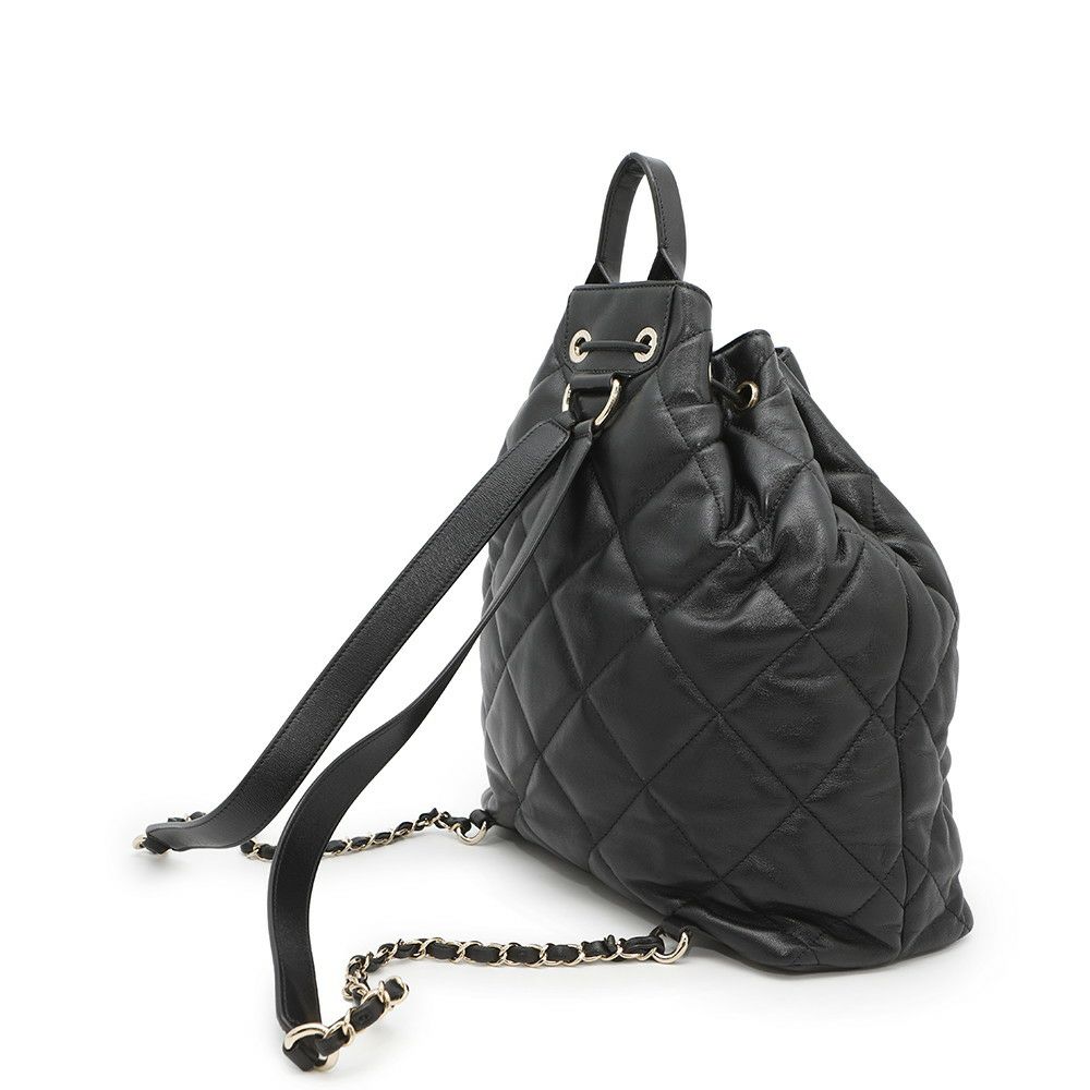 シャネル リュック マトラッセ ココマーク レザー CHANEL バッグ バックパック 黒