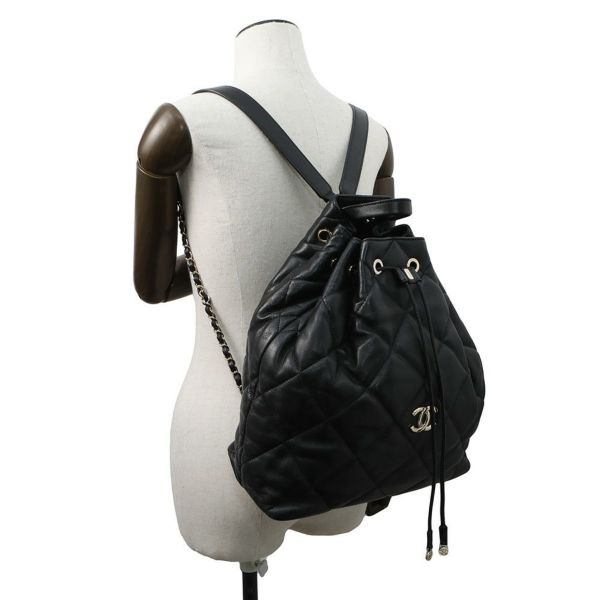 シャネル リュック マトラッセ ココマーク レザー CHANEL バッグ バックパック 黒