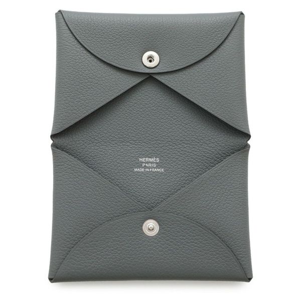 エルメス カードケース カルヴィ ヴェールアマンド エバーカラー B刻印 HERMES 名刺入れ