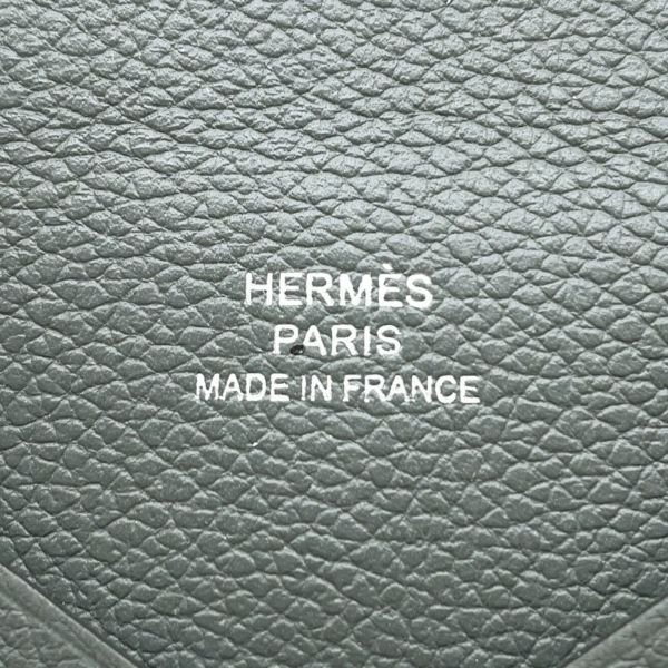 エルメス カードケース カルヴィ ヴェールアマンド エバーカラー B刻印 HERMES 名刺入れ