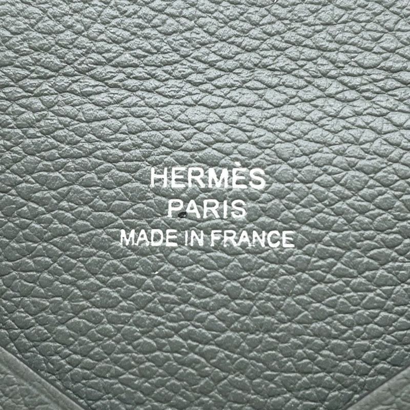 エルメス カードケース カルヴィ ヴェールアマンド エバーカラー B刻印 HERMES 名刺入れ