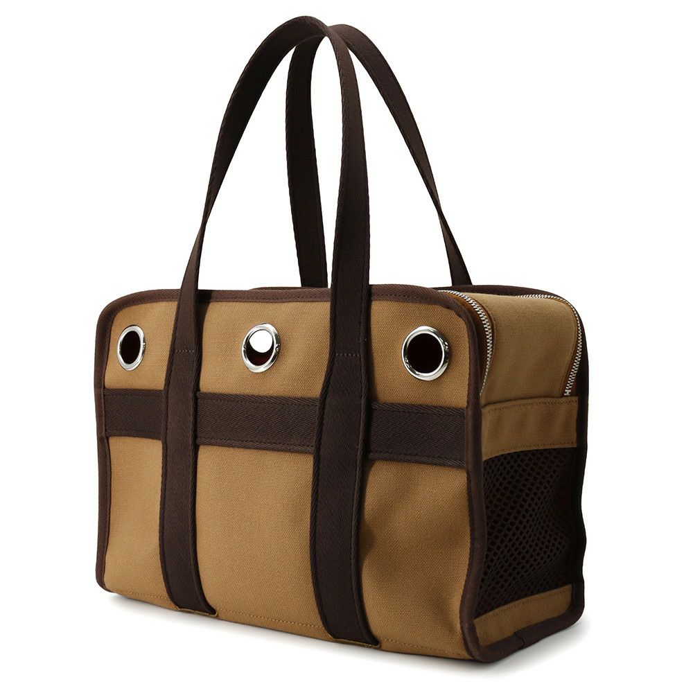 エルメス 犬用キャリーバッグ フォーヴ/フー/シルバー金具 トワルアッシュ U刻印 HERMES ドッグ