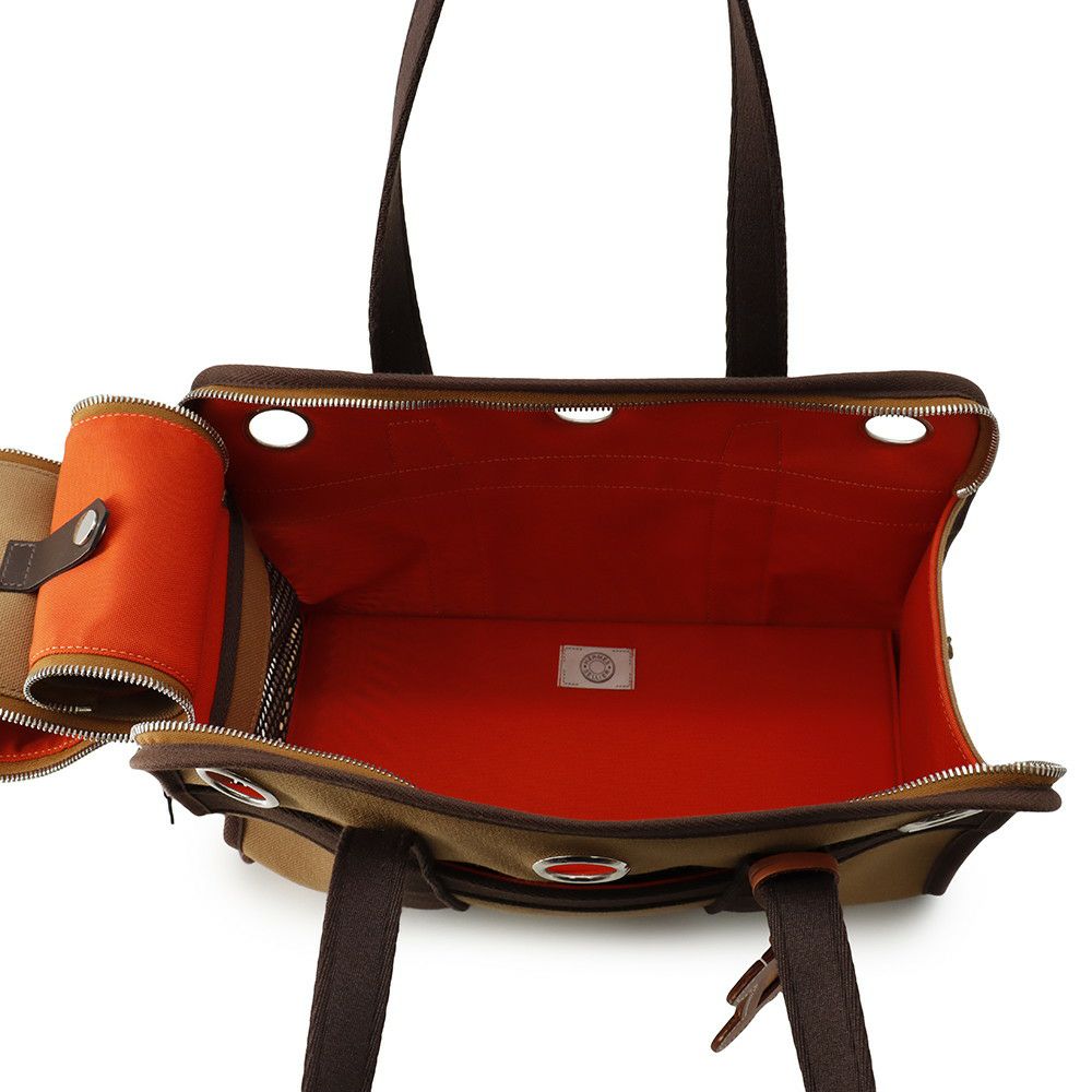 エルメス 犬用キャリーバッグ フォーヴ/フー/シルバー金具 トワルアッシュ U刻印 HERMES ドッグ