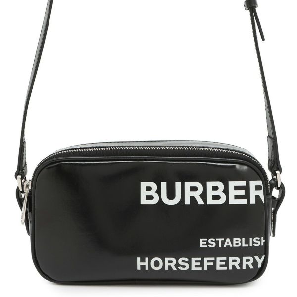 バーバリー ショルダーバッグ ホースフェリー カメラ マイクロ コーティングキャンバス 8022339 BURBERRY 黒