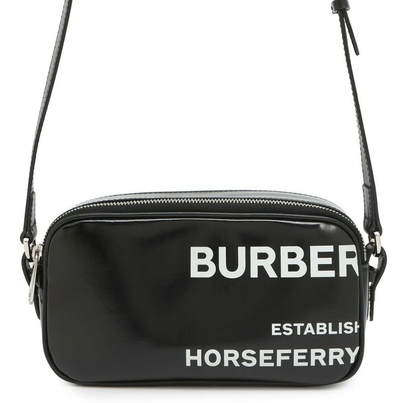 バーバリー ショルダーバッグ ホースフェリー カメラ マイクロ コーティングキャンバス 8022339 BURBERRY 黒