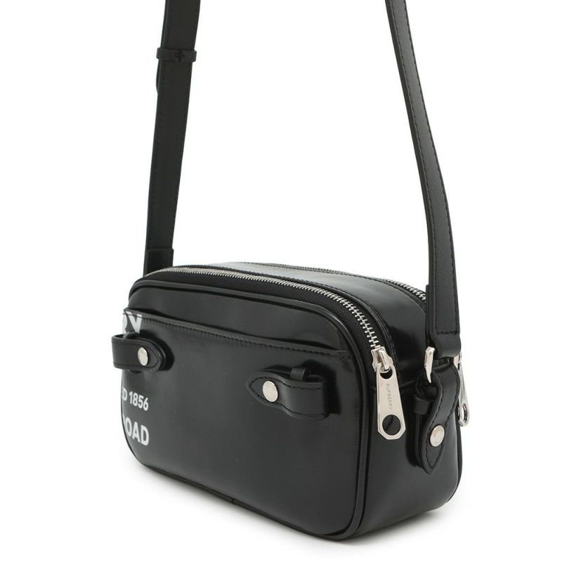 バーバリー ショルダーバッグ ホースフェリー カメラ マイクロ コーティングキャンバス 8022339 BURBERRY 黒