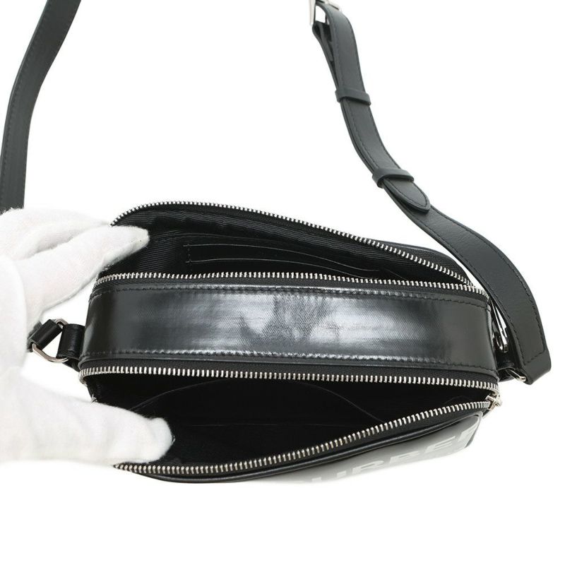 バーバリー ショルダーバッグ ホースフェリー カメラ マイクロ コーティングキャンバス 8022339 BURBERRY 黒