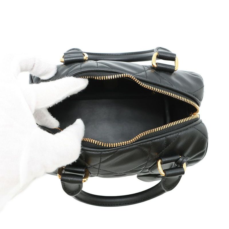 クリスチャン・ディオール ハンドバッグ グルーヴ 20 マクロカナージュ スモール M1364UBOL_M900 2way 黒