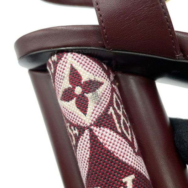 ルイヴィトン サンダル モノグラム・ジャカード Since 1854 ポディウム・ライン プラットフォームサンダル レディースサイズ35 1/2 靴