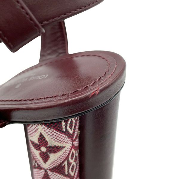 ルイヴィトン サンダル モノグラム・ジャカード Since 1854 ポディウム・ライン プラットフォームサンダル レディースサイズ35 1/2 靴