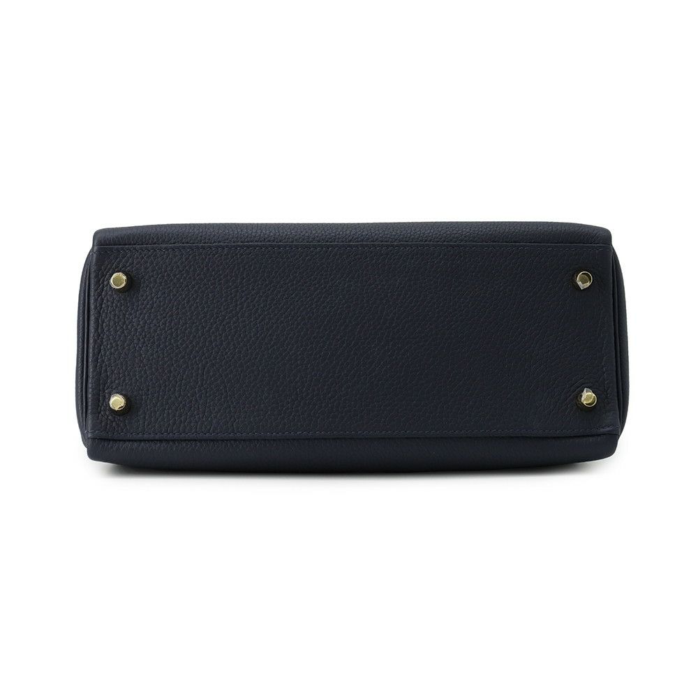 エルメス ハンドバッグ ケリー25 内縫い ブルーニュイ/ゴールド金具 トゴ A刻印 HERMES Kelly 2wayバッグ