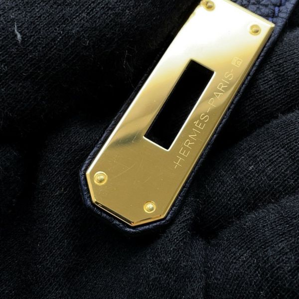 エルメス ハンドバッグ ケリー25 内縫い ブルーニュイ/ゴールド金具 トゴ A刻印 HERMES Kelly 2wayバッグ