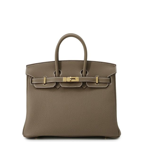 エルメス バーキン25 エトゥープ/ゴールド金具 トゴ B刻印 HERMES Birkin ハンドバッグ