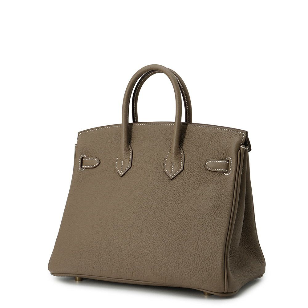エルメス バーキン25 エトゥープ/ゴールド金具 トゴ B刻印 HERMES Birkin ハンドバッグ
