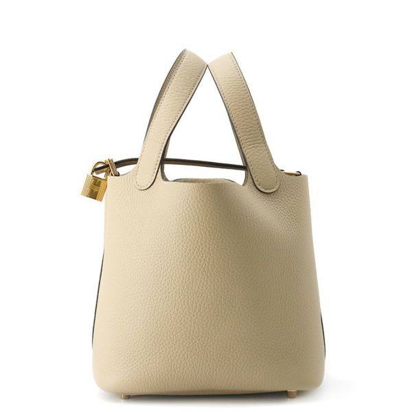 エルメス ハンドバッグ ピコタンロックPM トレンチ/ゴールド金具 トリヨンクレマンス K刻印 HERMES トートバッグ