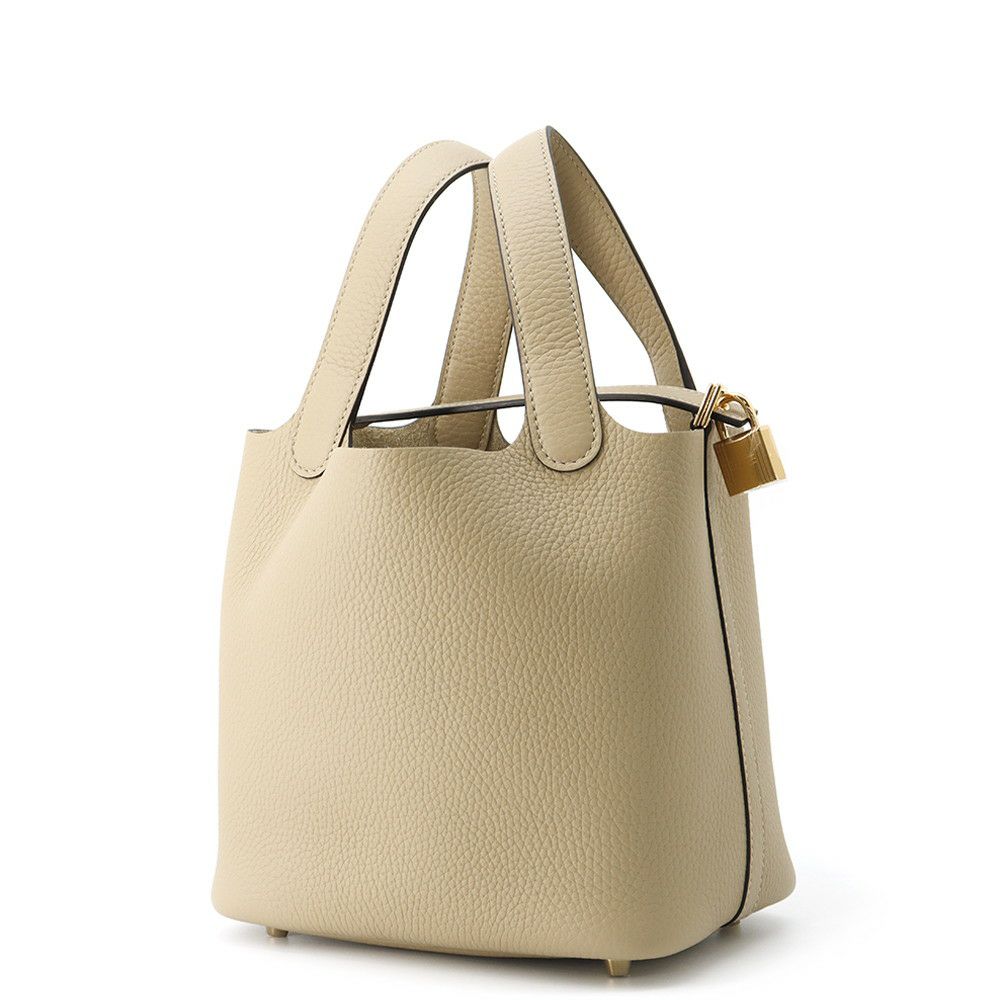 エルメス ハンドバッグ ピコタンロックPM トレンチ/ゴールド金具 トリヨンクレマンス K刻印 HERMES トートバッグ