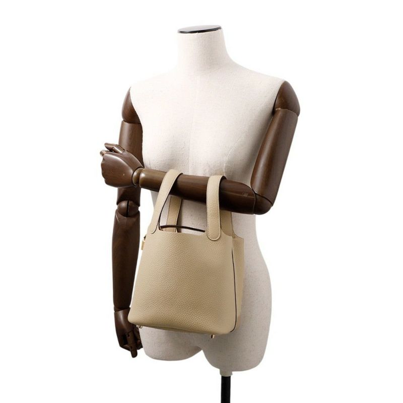 エルメス ハンドバッグ ピコタンロックPM トレンチ/ゴールド金具 トリヨンクレマンス K刻印 HERMES トートバッグ