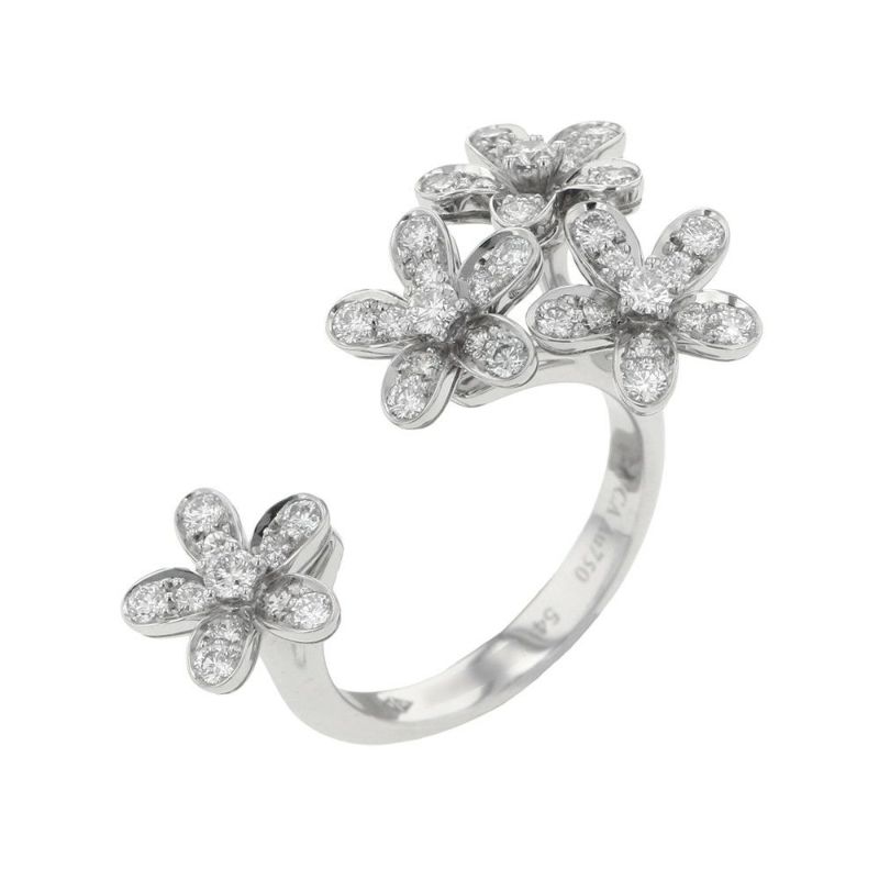 ヴァンクリーフ&アーペル リング ソクラテス アントレ レ ドア リング ダイヤモンド 44P 0.88ct K18WG サイズ54 VCARB14500 指輪