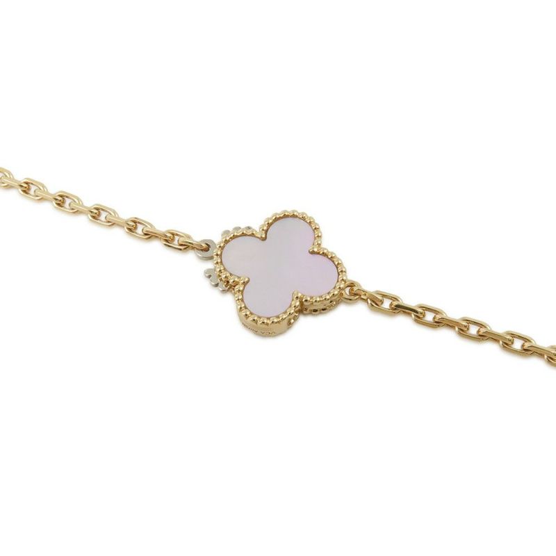 ヴァンクリ ネックレス ラッキー アルハンブラ ロング 12モチーフ カーネリアン タイガーズアイ マラカイト