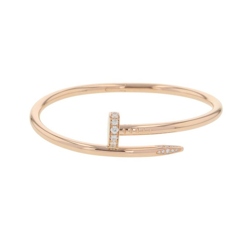 カルティエ ブレスレット ジュスト アン クル ブレスレット クラシックモデル 新型 ダイヤ 32P 計0.58ct K18PG サイズ16 B6048516