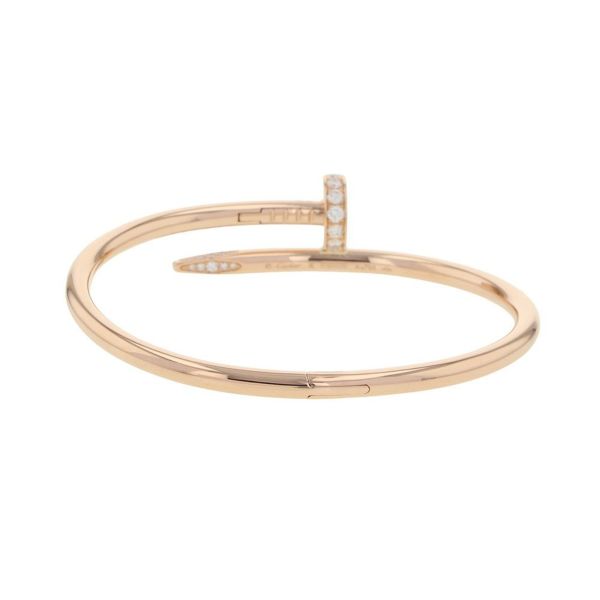 カルティエ ブレスレット ジュスト アン クル ブレスレット クラシックモデル 新型 ダイヤ 32P 計0.58ct K18PG サイズ16 B6048516