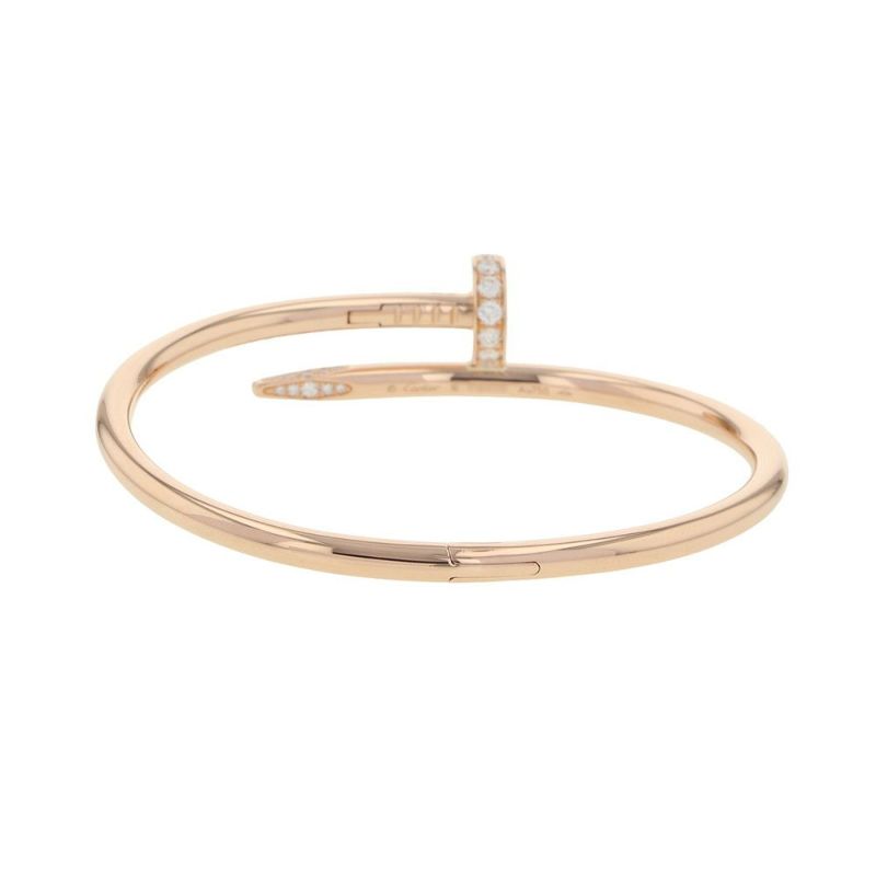 カルティエ ブレスレット ジュスト アン クル ブレスレット クラシックモデル 新型 ダイヤ 32P 計0.58ct K18PG サイズ16 B6048516