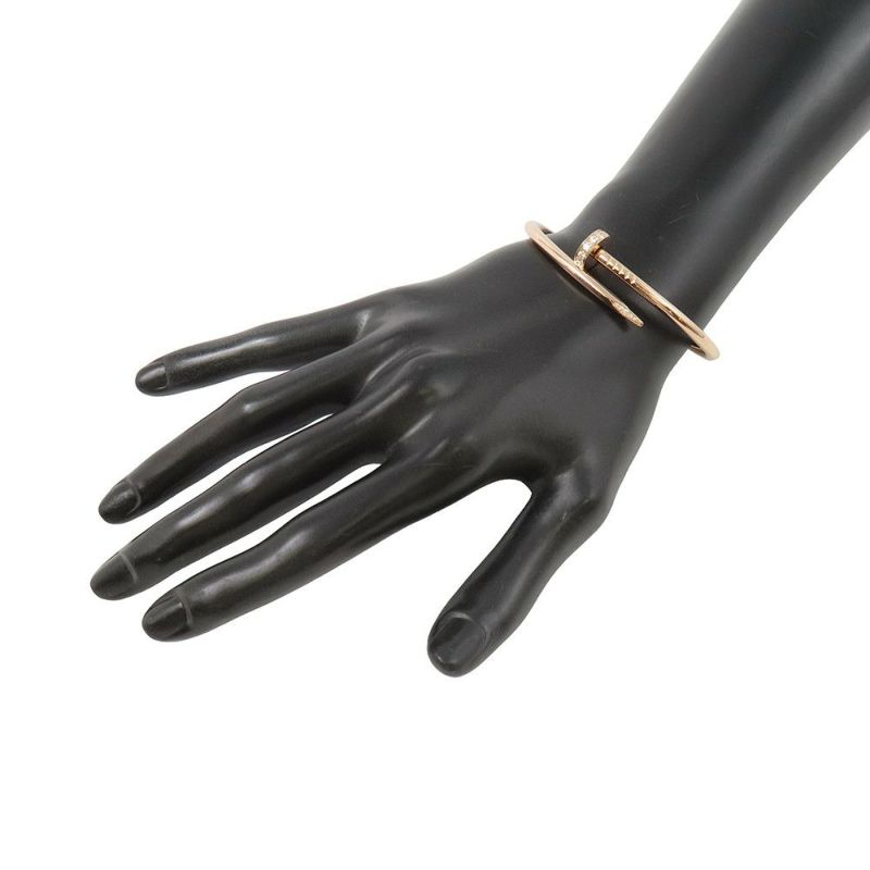 カルティエ ブレスレット ジュスト アン クル ブレスレット クラシックモデル 新型 ダイヤ 32P 計0.58ct K18PG サイズ16 B6048516