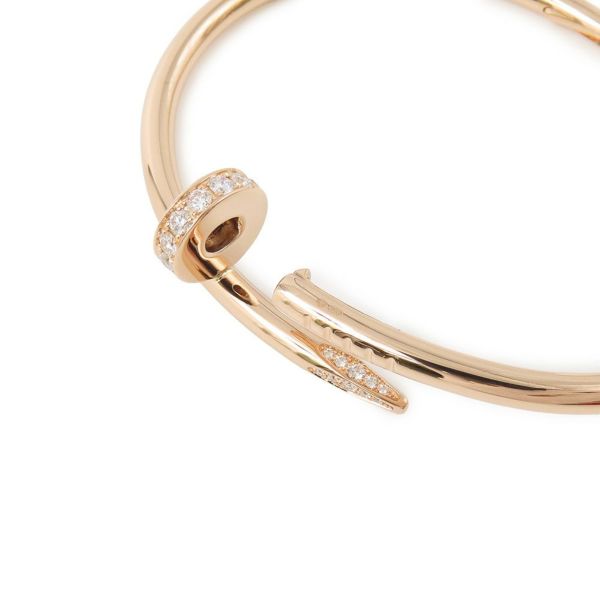 カルティエ ブレスレット ジュスト アン クル ブレスレット クラシックモデル 新型 ダイヤ 32P 計0.58ct K18PG サイズ16 B6048516